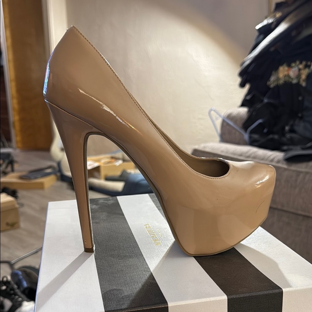 Elegant Tan High Heels